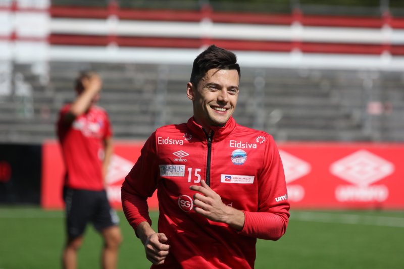 Kirill Suslov i strålende humør tilbake på Gjemselund.