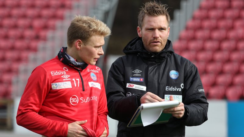 Jørgen og Hans-Erik på feltet.